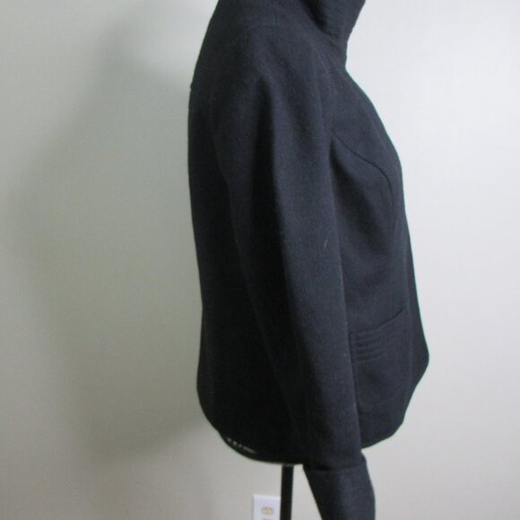 Old Navy Wool Blend Coat Jacket M Black - Picture 6 of 11